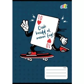  Füzet, tűzött, A5, vonalas, 32 lap, 3. osztály, COOL BY VICTORIA "SzívTíz", "12-32"