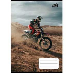 Füzet, tűzött, A5, vonalas, 32 lap, 4-8. osztály, COOL BY VICTORIA "Motocross", "21-32"   Füzet, tűzött, A5, vonalas, 32 lap, 4-8. osztály, COOL BY VICTORIA "Motocross", "21-32"