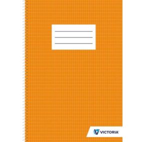 Spirálfüzet, A4, francia kockás, 70 lap, VICTORIA PAPER