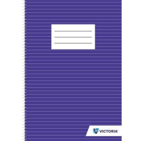 Spirálfüzet, A4, vonalas, 70 lap, VICTORIA PAPER