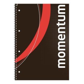 Spirálfüzet, A4, kockás, 90 lap, perforált, lyukasztott, VICTORIA PAPER, "Momentum"   Spirálfüzet, A4, kockás, 90 lap, perforált, lyukasztott, VICTORIA PAPER, "Momentum"
