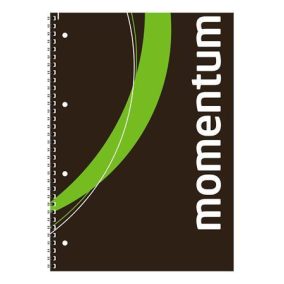 Spirálfüzet, A4, sima, 90 lap, perforált, lyukasztott, VICTORIA PAPER, "Momentum"   Spirálfüzet, A4, sima, 90 lap, perforált, lyukasztott, VICTORIA PAPER, "Momentum"