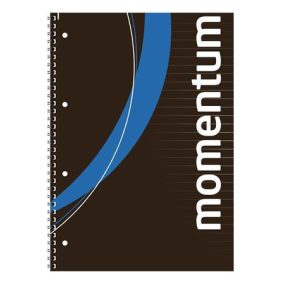Spirálfüzet, A4, vonalas, 90 lap, perforált, lyukasztott, VICTORIA PAPER, "Momentum"   Spirálfüzet, A4, vonalas, 90 lap, perforált, lyukasztott, VICTORIA PAPER, "Momentum"