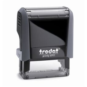 Bélyegző, TRODAT "Printy 4911", fekete ház, kék párnával   Bélyegző, TRODAT "Printy 4911", fekete ház, kék párnával