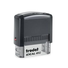 Bélyegző, TRODAT "Ideal 4912", fekete ház, fekete párnával   Bélyegző, TRODAT "Ideal 4912", fekete ház, fekete párnával