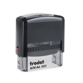 Bélyegző, TRODAT "Ideal 4913", fekete ház, fekete párnával   Bélyegző, TRODAT "Ideal 4913", fekete ház, fekete párnával