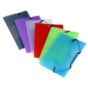   Gumis mappa, 20 mm, PP, A6, VIQUEL "Propyglass Mini", vegyes színek