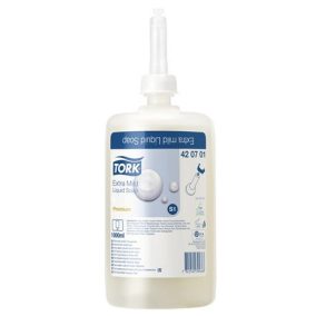 Folyékony szappan, 1 l, S1 rendszer, TORK "Érzékeny bőrre", fehér   Folyékony szappan, 1 l, S1 rendszer, TORK "Érzékeny bőrre", fehér