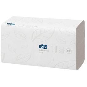 Kéztörlő, Interfold hajtás, 2 rétegű, 180 lap, H2 rendszer, Advanced, TORK "Xpress Soft Multifold", fehér   Kéztörlő, Interfold hajtás, 2 rétegű, 180 lap, H2 rendszer, Advanced, TORK "Xpress Soft Multifold", fehér