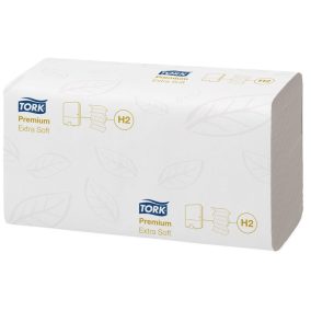 Kéztörlő, Interfold hajtás, H2 rendszer, 2 rétegű, 100 lap, Premium, TORK "Xpress Extra Soft Multifold", fehér   Kéztörlő, Interfold hajtás, H2 rendszer, 2 rétegű, 100 lap, Premium, TORK "Xpress Extra Soft Multifold", fehér