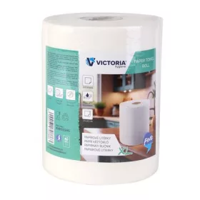   Kéztörlő, tekercses, 2 rétegű, 300 lap, VICTORIA HYGIENE, "Fine XL"