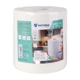   Kéztörlő, tekercses, 2 rétegű, 500 lap, VICTORIA HYGIENE, "Fine XXL"