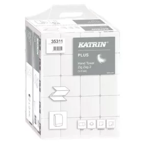   Kéztörlő, Z hajtogatott, 2 rétegű, 200 lap, KATRIN, hófehér