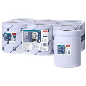   Törlőpapír, tekercses, 18,5 cm átmérő, M4 rendszer, 2 rétegű, Advanced, TORK "Reflex plusz", kék