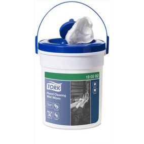  Kéztisztító törlőkendő, nedves, 1 rétegű, 58 lap, W14 rendszer, TORK, fehér