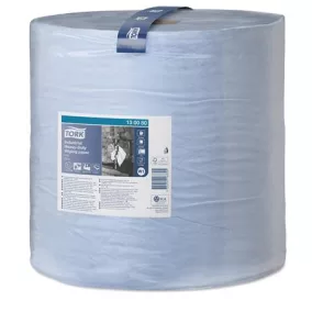   Törlőpapír, tekercses, 39 cm átmérő, W1 rendszer, 3 rétegű, TORK "Nagy teljesítményű", kék