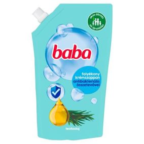 Folyékony szappan utántöltő, antibakteriális összetevővel,  0,5 l, BABA, eukaliptusz   Folyékony szappan utántöltő, antibakteriális összetevővel,  0,5 l, BABA, eukaliptusz