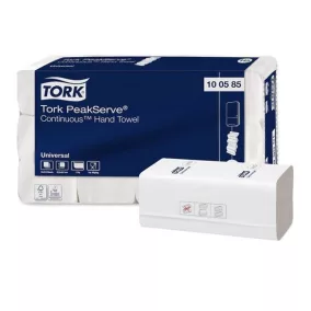   Kéztörlő, hajtogatott, H5 rendszer, 1 rétegű, Universal, TORK "PeakServe", fehér