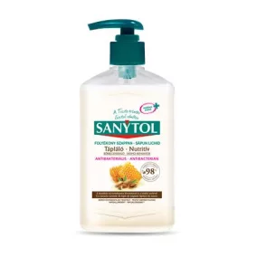  Antibakteriális folyékony szappan, 250 ml, SANYTOL "Tápláló", mandulatej