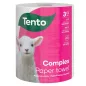   Háztartási papírtörlő, tekercses, 3 rétegű, 220 lap, TENTO "Complex", fehér