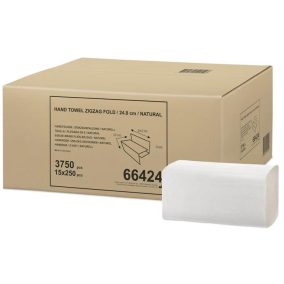   Kéztörlő, Z hajtás, 2 rétegű, 250 lap, H3 rendszer, Universal, TORK "Singlefold", natúr