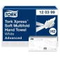   Kéztörlő, Interfold, 2 réteg, 136 lap, H2 rendszer, Advanced, TORK "Xpress Soft Multifold", fehér