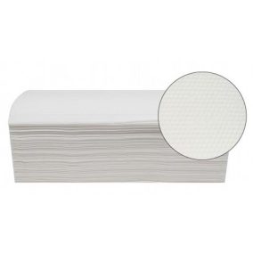   Kéztörlő, V hajtogatott, 2 rétegű, 150 lap, 23x25 cm, "Vella", hófehér