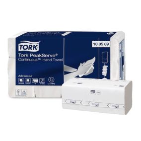 Kéztörlő, hajtogatott, H5 rendszer, 1 rétegű, Advanced, TORK "PeakServe", fehér-szürke nyomat   Kéztörlő, hajtogatott, H5 rendszer, 1 rétegű, Advanced, TORK "PeakServe", fehér-szürke nyomat