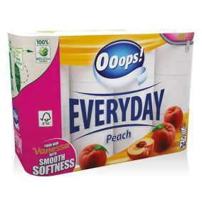 Toalettpapír, 3 rétegű, kistekercses, 24 tekercs, OOOPS "Everyday"   Toalettpapír, 3 rétegű, kistekercses, 24 tekercs, OOOPS "Everyday"