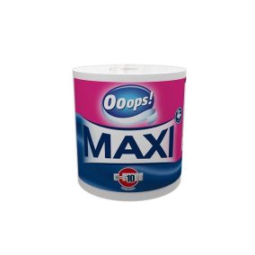  Háztartási papírtörlő, 2 rétegű, 500 lap, tekercses, OOOPS "Maxi"