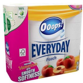 Toalettpapír, 3 rétegű, kistekercses, 32 tekercs, OOOPS "Everyday"   Toalettpapír, 3 rétegű, kistekercses, 32 tekercs, OOOPS "Everyday"