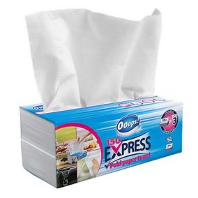   Háztartási papírtörlő, 2 rétegű, 150 lap, V-hajtogatott, OOOPS "Express"