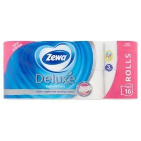 Toalettpapír, 3 rétegű, kistekercses, 16 tekercs, ZEWA "Deluxe, fehér   Toalettpapír, 3 rétegű, kistekercses, 16 tekercs, ZEWA "Deluxe, fehér