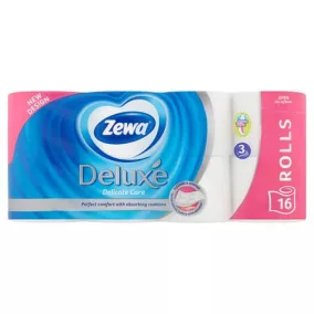  Toalettpapír, 3 rétegű, kistekercses, 16 tekercs, ZEWA "Deluxe, fehér
