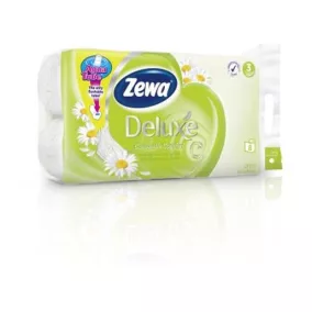   Toalettpapír, 3 rétegű, kistekercses, 8 tekercs, ZEWA "Deluxe, kamilla