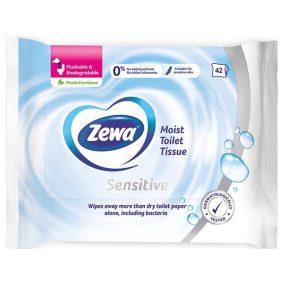 Toalettpapír, nedves, 42db, ZEWA, sensitive Toalettpapír, nedves, 42db, ZEWA, sensitive