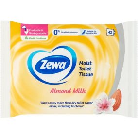 Toalettpapír, nedves, 42db, ZEWA, mandulatej Toalettpapír, nedves, 42db, ZEWA, mandulatej