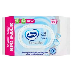 Toalettpapír, nedves, 80db, ZEWA, sensitive Toalettpapír, nedves, 80db, ZEWA, sensitive