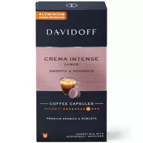  Kávékapszula, Nespresso® kompatibilis, 10 db, DAVIDOFF "Crema Intense Lungo"
