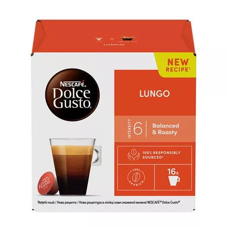 Kávékapszula, 16 db,  NESCAFÉ DOLCE GUSTO "Caffé Lungo"