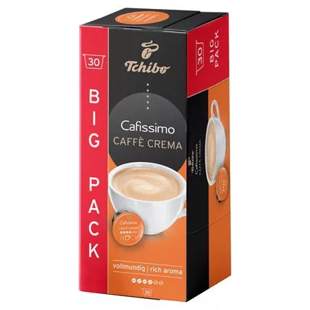Kávékapszula, 30 db, TCHIBO "Cafissimo Caffé Crema Rich"