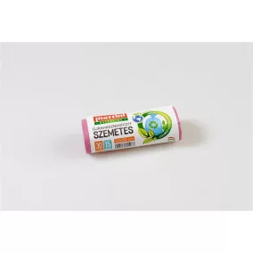   Szemeteszsák, újrahasznosított, 30 l, 15 db, 50x60 cm, 12 µ, MAZZINI, pink