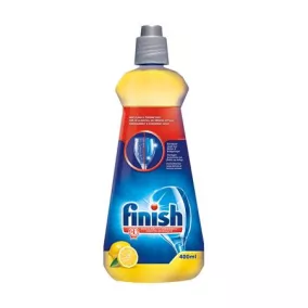   Gépi öblítőszer, 400 ml, FINISH, "Shine&Dry", citrom