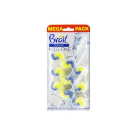 WC tisztító blokk, 2 fázisú, 3x45 g, "Brait Hygiene and fresh", óceán   WC tisztító blokk, 2 fázisú, 3x45 g, "Brait Hygiene and fresh", óceán