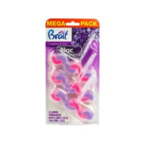 WC tisztító blokk, 2 fázisú, 3x45 g, "Brait Hygiene and fresh", orgona   WC tisztító blokk, 2 fázisú, 3x45 g, "Brait Hygiene and fresh", orgona