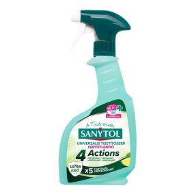 Általános tisztító- és fertőtlenítő spray, 500 ml, SANYTOL "4 Actions", lime   Általános tisztító- és fertőtlenítő spray, 500 ml, SANYTOL "4 Actions", lime