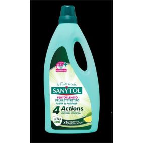 Felület tisztító-és fertőtlenítőszer, 1 l, SANYTOL "4 Actions", lime   Felület tisztító-és fertőtlenítőszer, 1 l, SANYTOL "4 Actions", lime