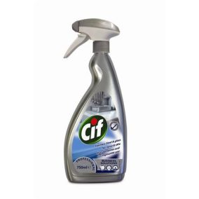 Rozsdamentes acél- és üvegtisztító szer, 750 ml, CIF