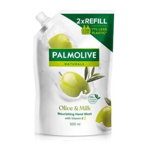 Folyékony szappan utántöltő, 0,5 l, PALMOLIVE Nourishing "Olive and milk"   Folyékony szappan utántöltő, 0,5 l, PALMOLIVE Nourishing "Olive and milk"