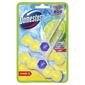   WC frissítő blokk, 2 db-os, DOMESTOS "Power 5", lime
